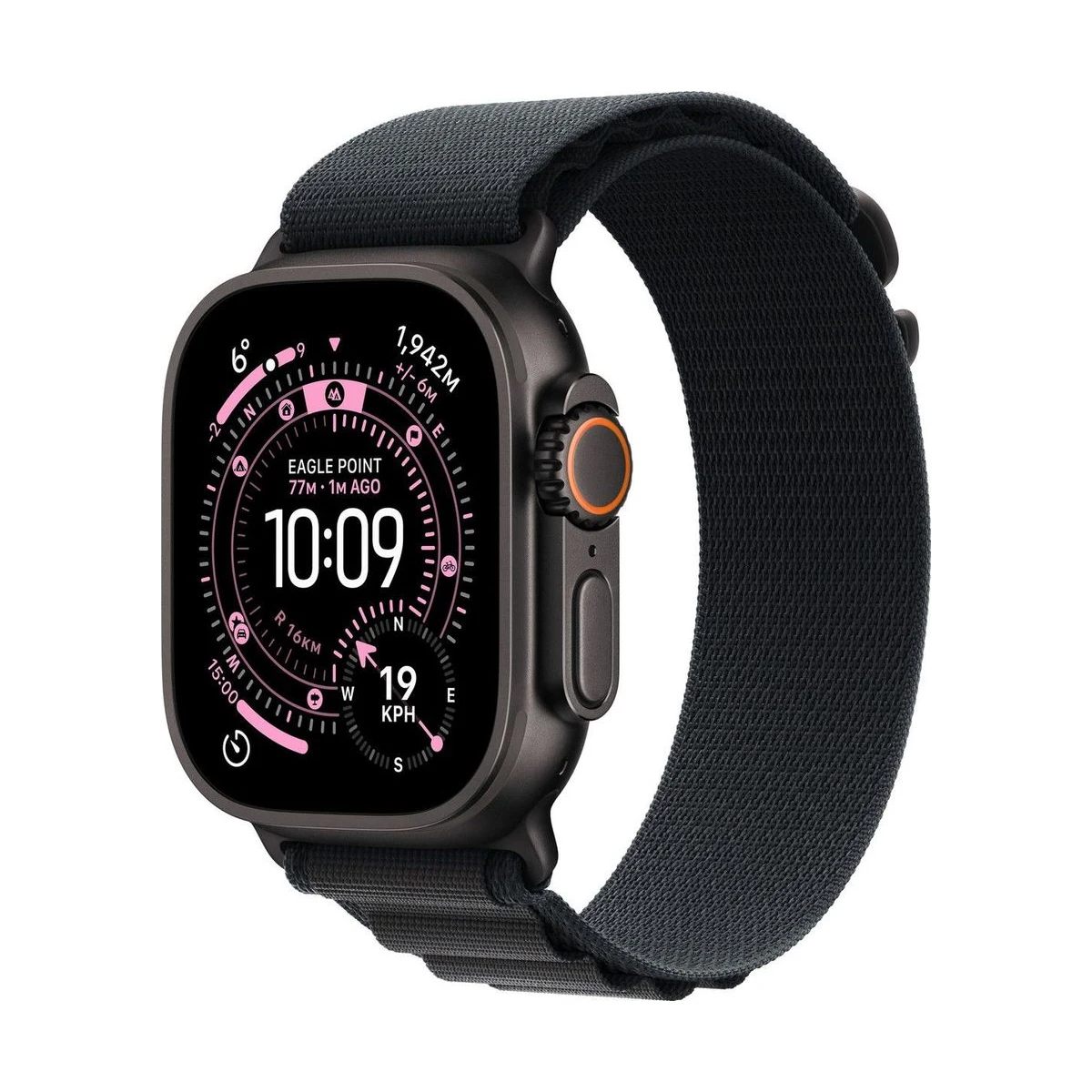 Apple Watch Ultra 3 GPS + Cellular 49mm Black Titanium Case Black Alpine Loop - Medium