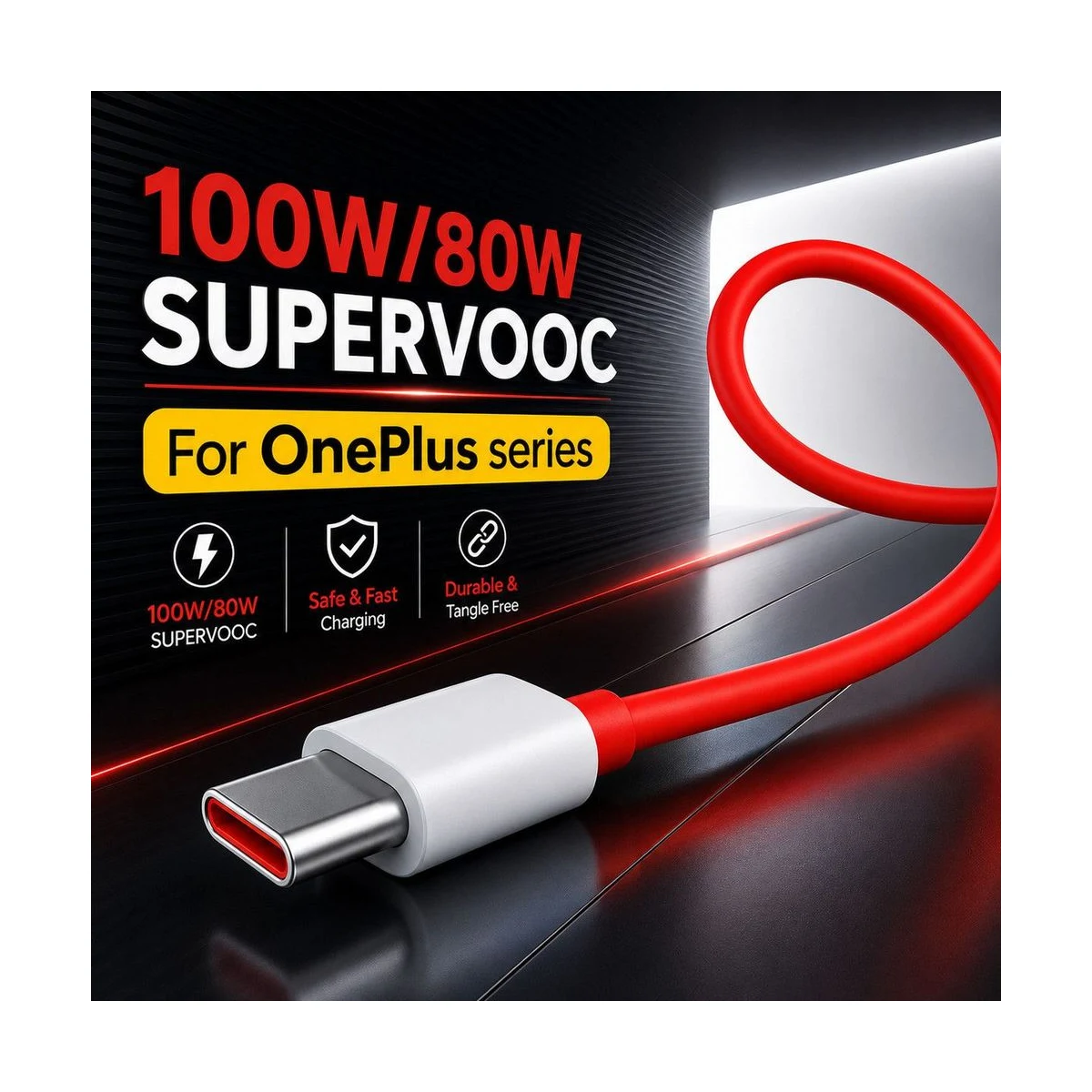 shopbucket USB Type C Cable 10 A 1 m Structure: Thin aluminum layer bonded to polyester Compatible OnePlus Nord CE 2 Lite 5G,OnePlus Nord N20 5G - Red - Angle 4